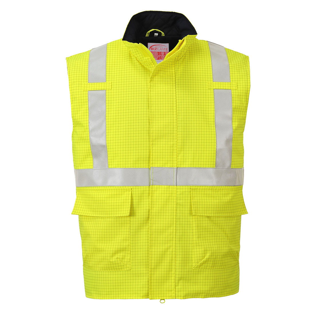 S776 Bizflame Rain Hi-Vis FR Bodywarmer Yellow