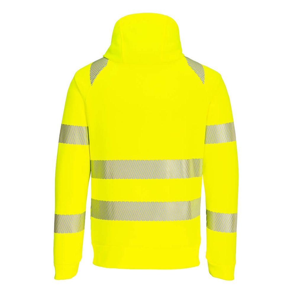 Portwest - DX477 Yellow/Black DX4 Hi-Vis Funnel Neck Zipped Sweatshirt