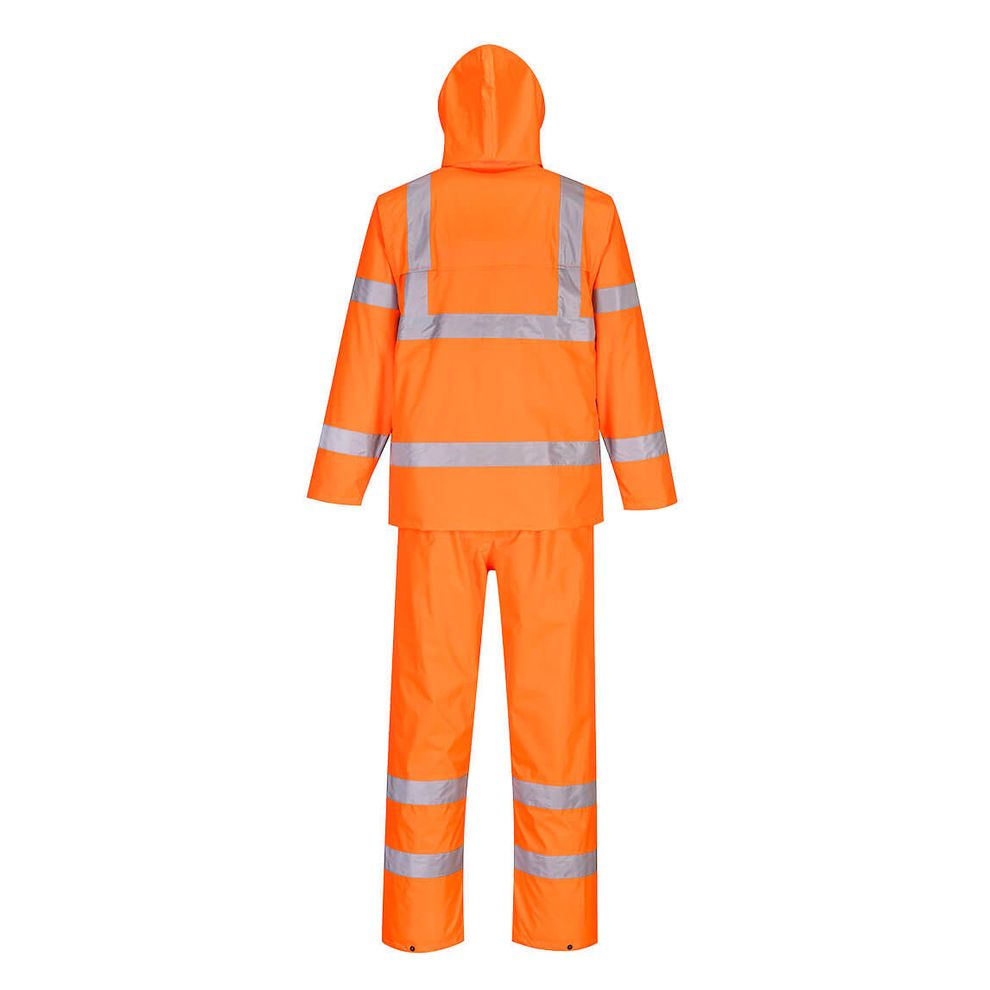 Portwest - H448 Orange Hi-Vis Packaway Rain Suit