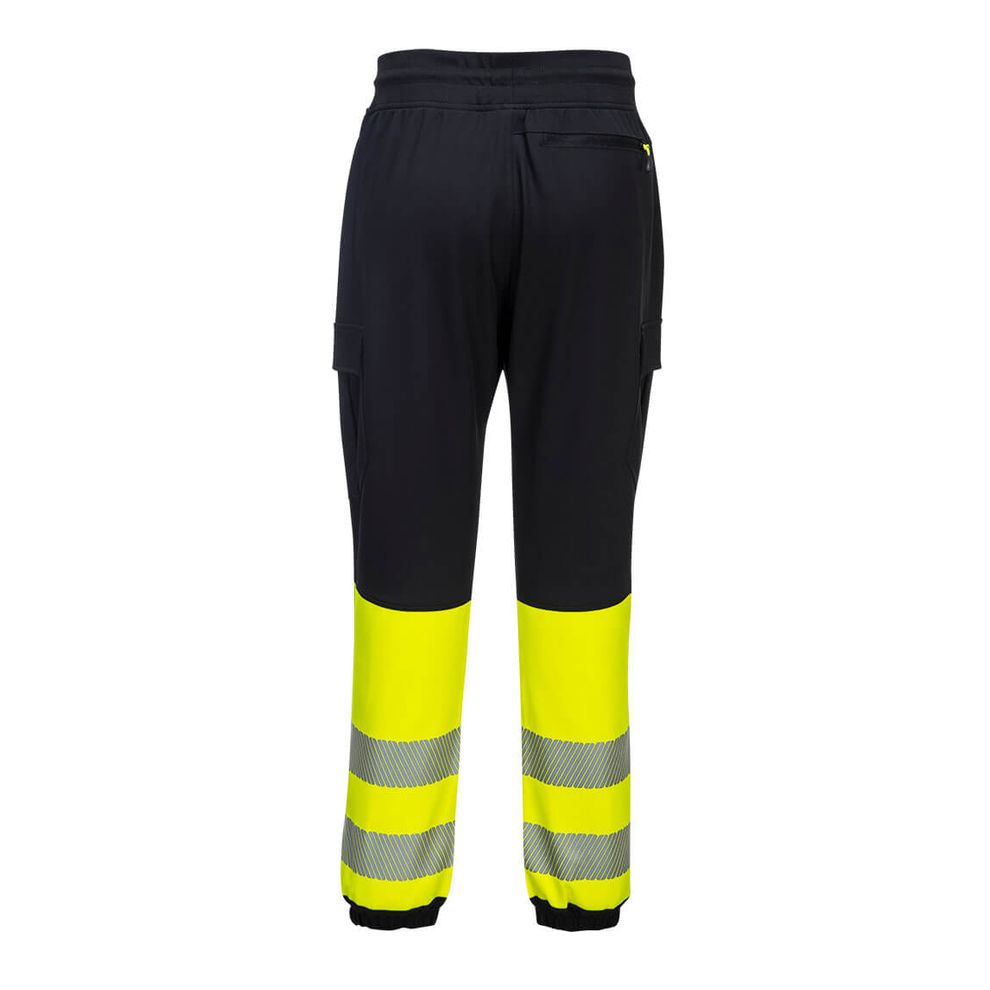 Portwest - KX341 Black/Yellow PW3 Hi-Vis Flexi Class 1 Jogger
