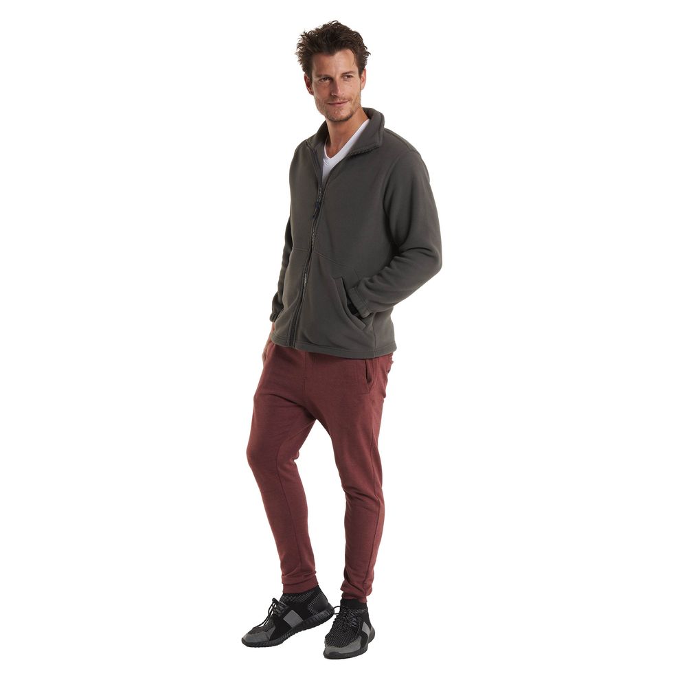 Uneek Clothing - UC601 Charcoal Heavyweight Full Zip Fleece Jacket