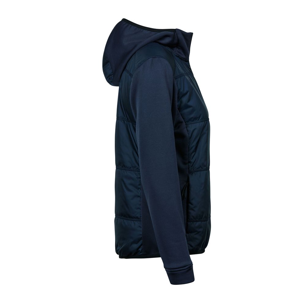 TEE JAYS - Navy/Navy Women’s Hybrid-Stretch Hooded Jacket