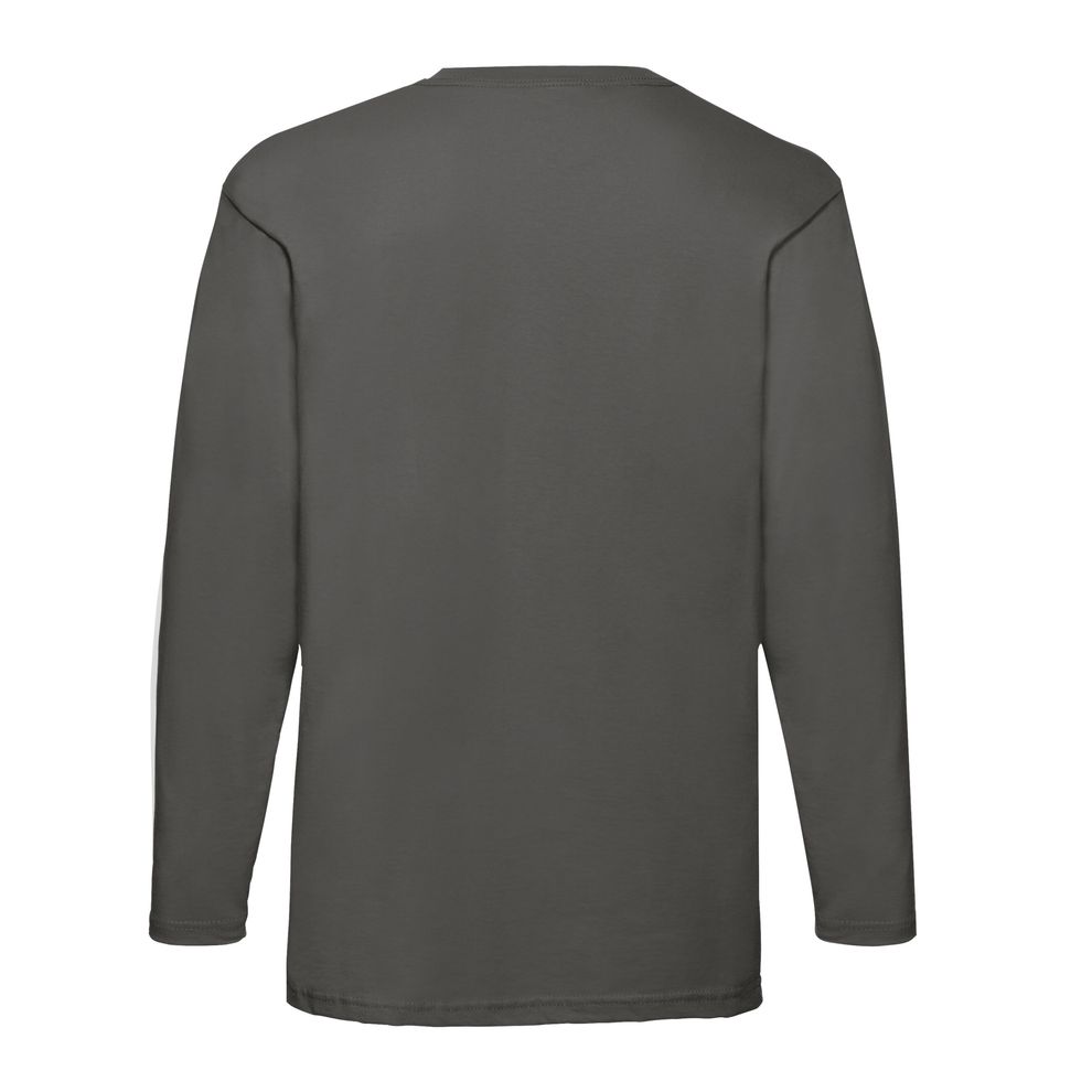 Fruit Of The Loom - Light Graphite Men’s Valueweight Long Sleeve T-Shirt