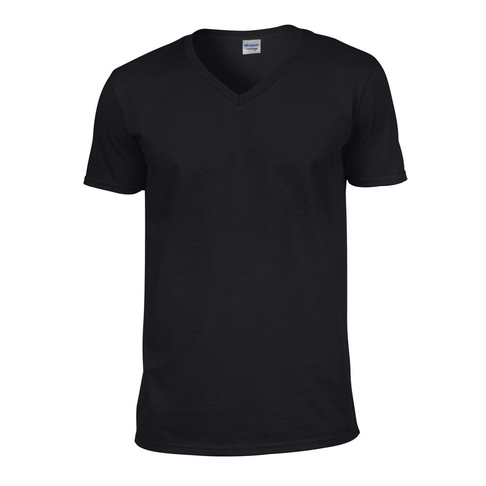Gildan - Black Softstyle® Adult V-Neck T-Shirt