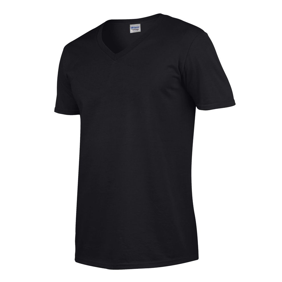 Gildan - Black Softstyle® Adult V-Neck T-Shirt
