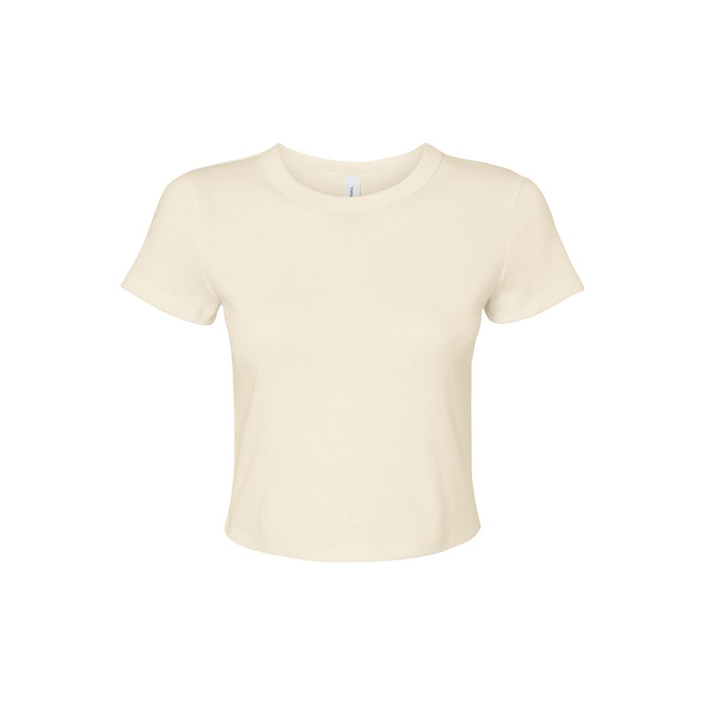 Bella - Solid Natural Blend Women’s Micro Rib Baby Tee
