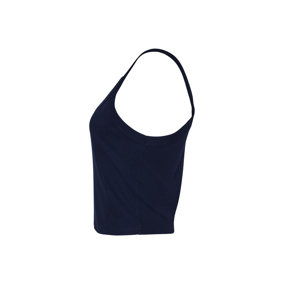 Bella - Solid Navy Blend Women’s Micro Rib Strap Tank
