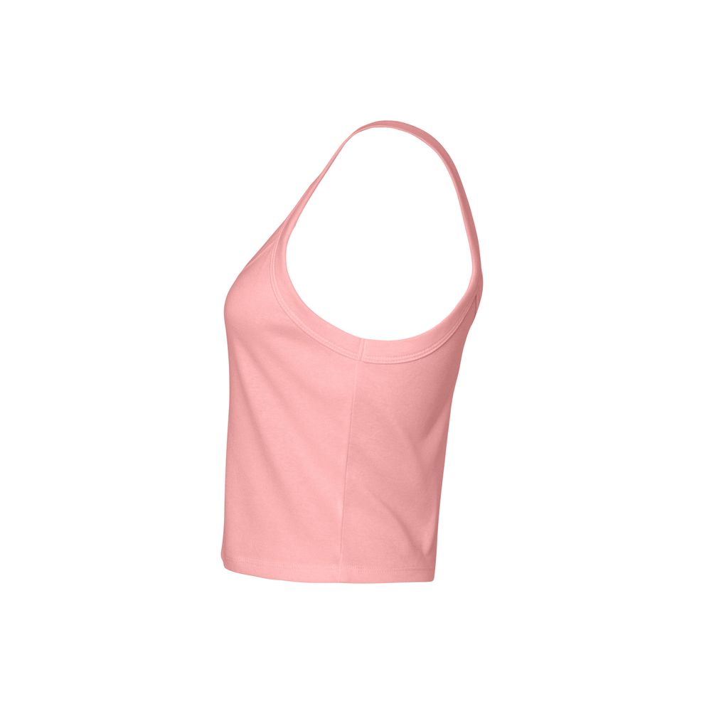 Bella - Solid Pink Blend Women’s Micro Rib Strap Tank