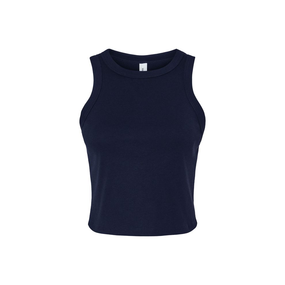 Bella - Solid Navy Blend Women’s Micro Rib Racer Tank