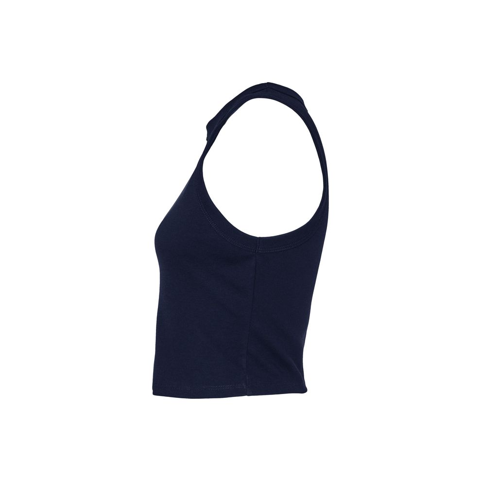 Bella - Solid Navy Blend Women’s Micro Rib Racer Tank