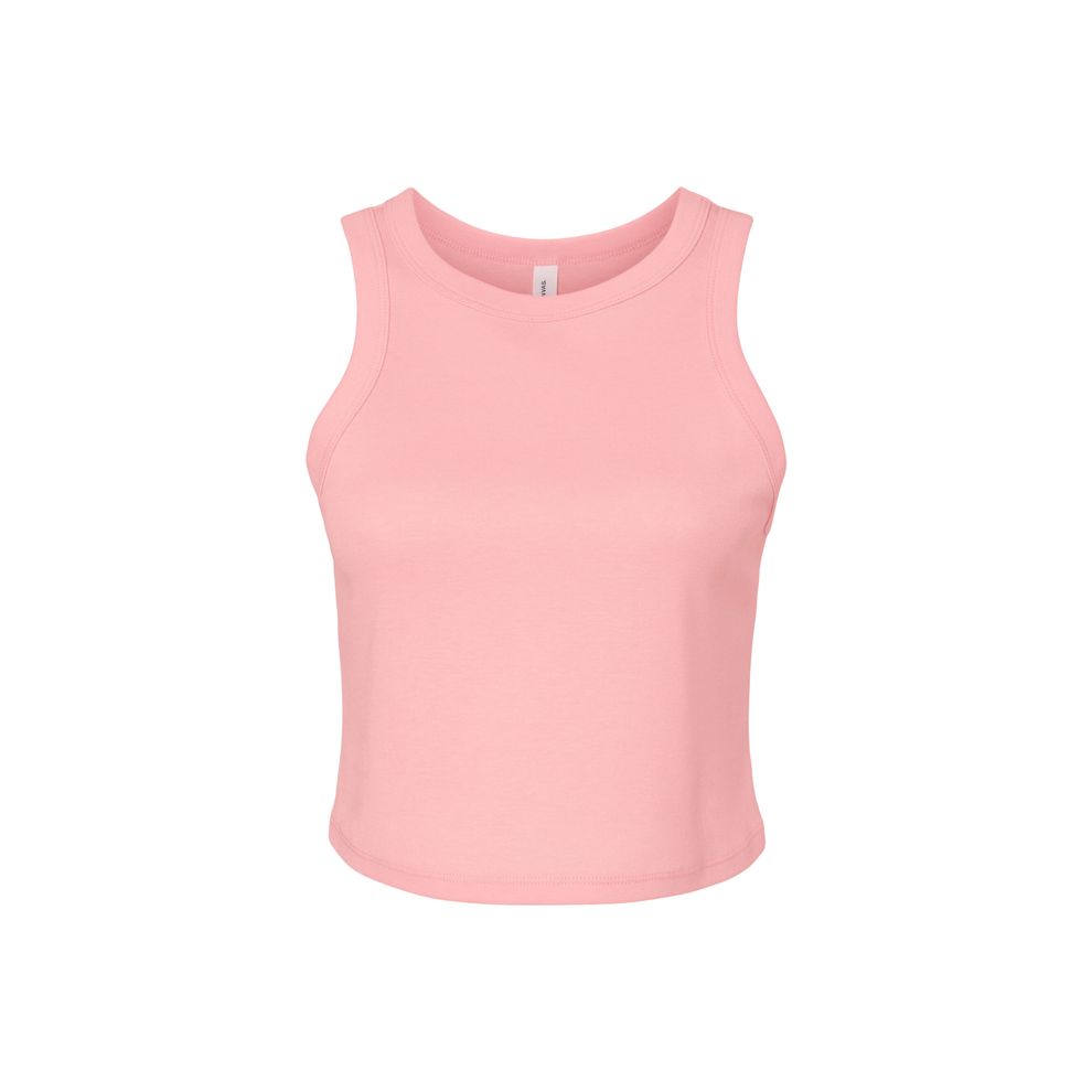 Bella - Solid Pink Blend Women’s Micro Rib Racer Tank