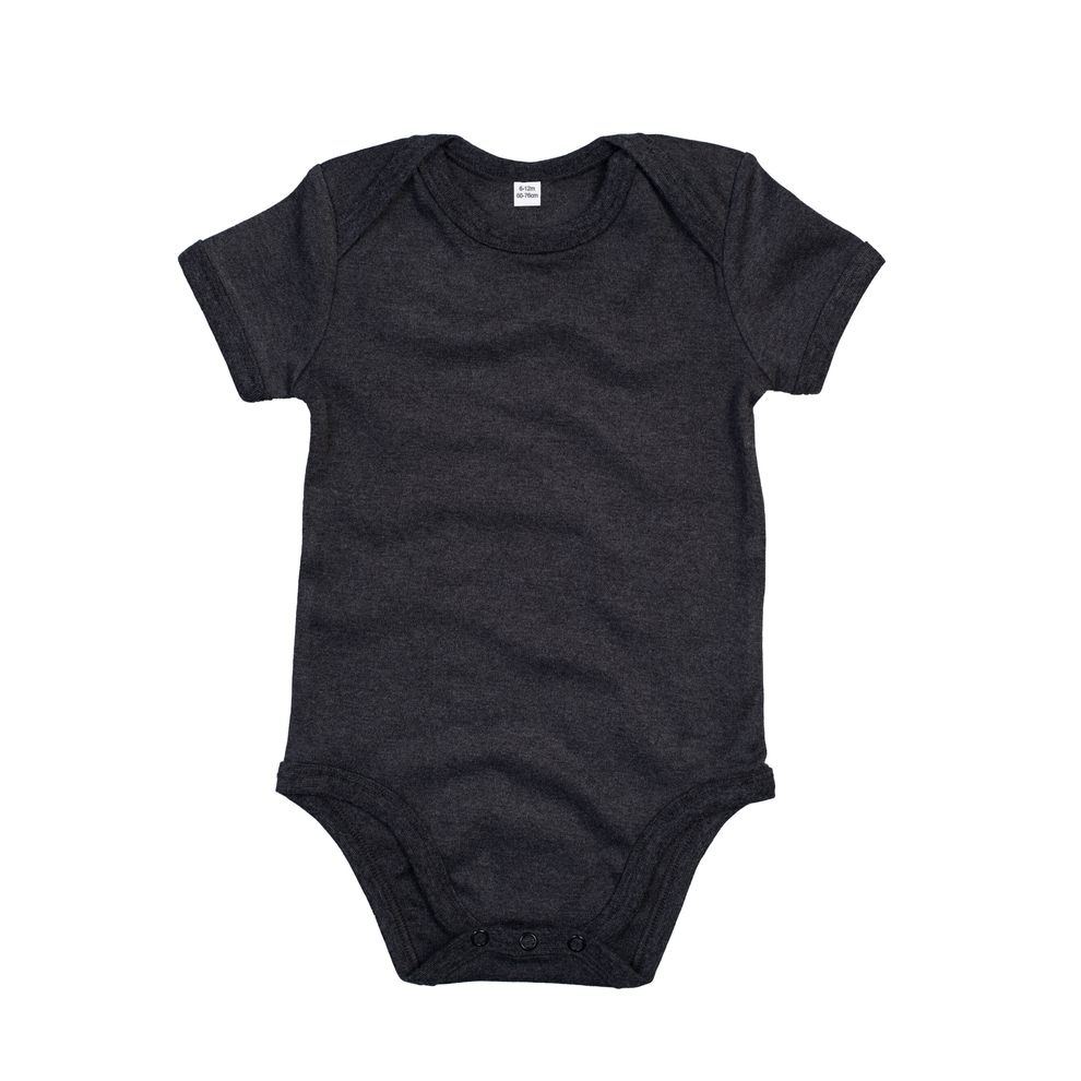 Babybugz - Charcoal Grey Melange Baby Bodysuit
