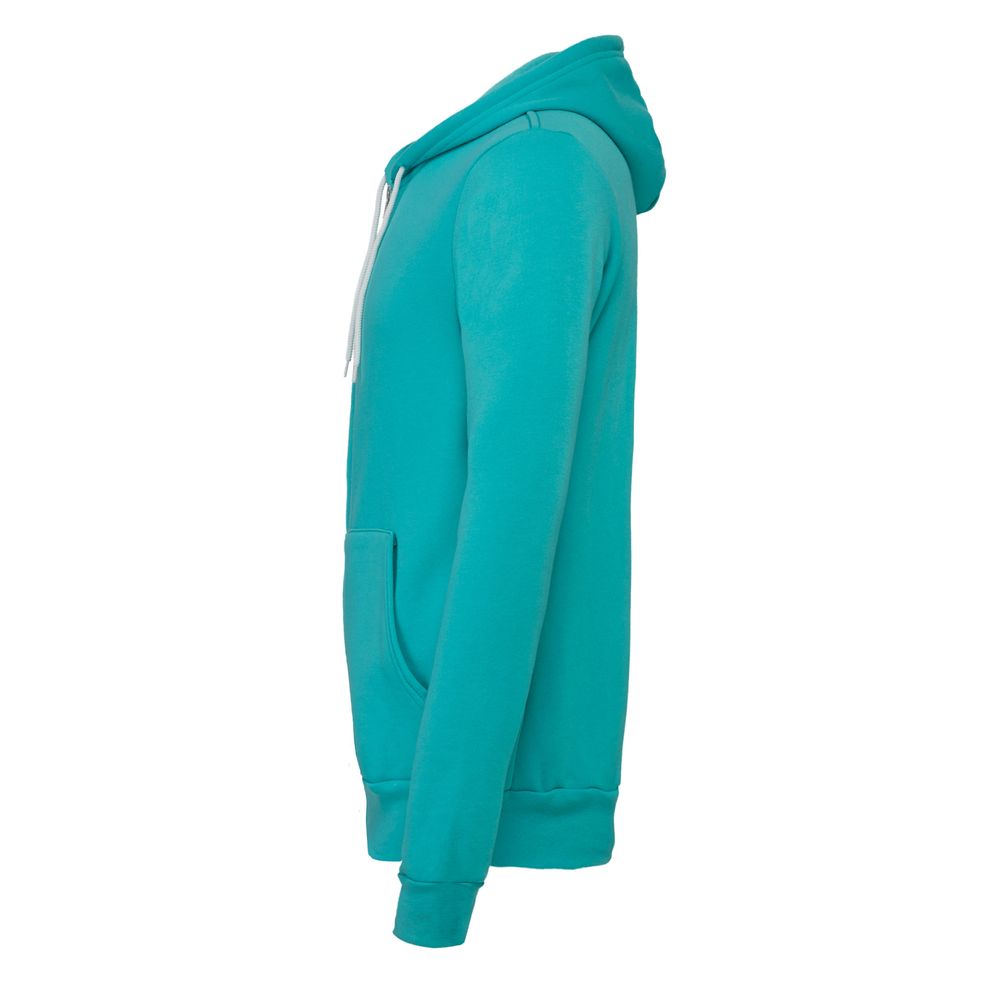 Bella - Teal Canvas Unisex Poly-Cotton Fleece Full-Zip Hoodie