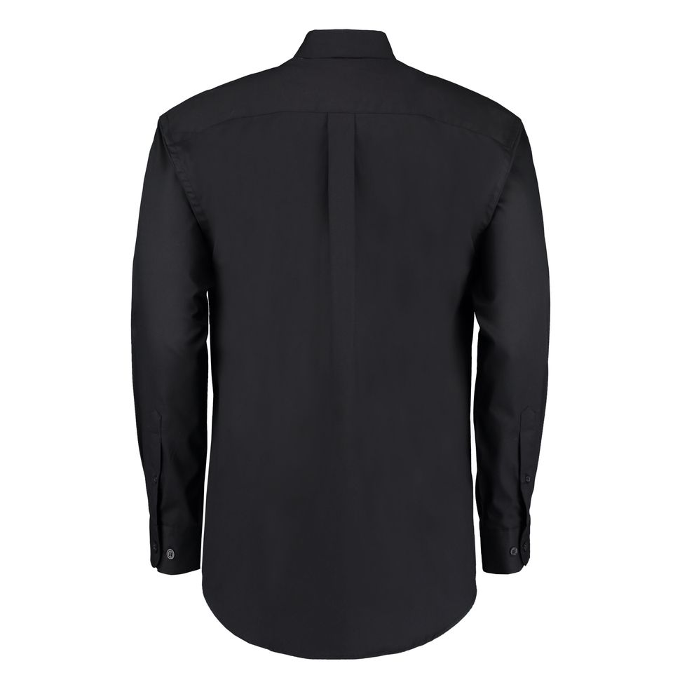 Kustom Kit - Black Classic Fit Long Sleeve Premium Oxford Shirt