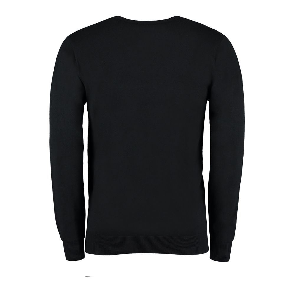 Kustom Kit - Black Regular Fit Arundel Long Sleeve V-Neck Sweater