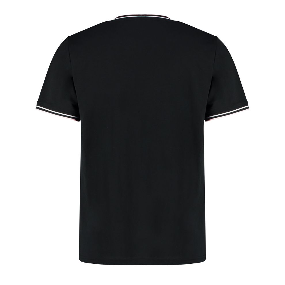 Kustom Kit - Black/White/Grey  Fashion Fit Tipped Tee