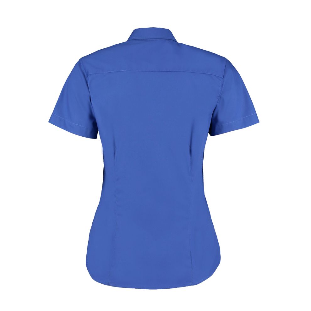 Kustom Kit - Royal Blue Tailored Fit Short Sleeve Premium Oxford Shirt