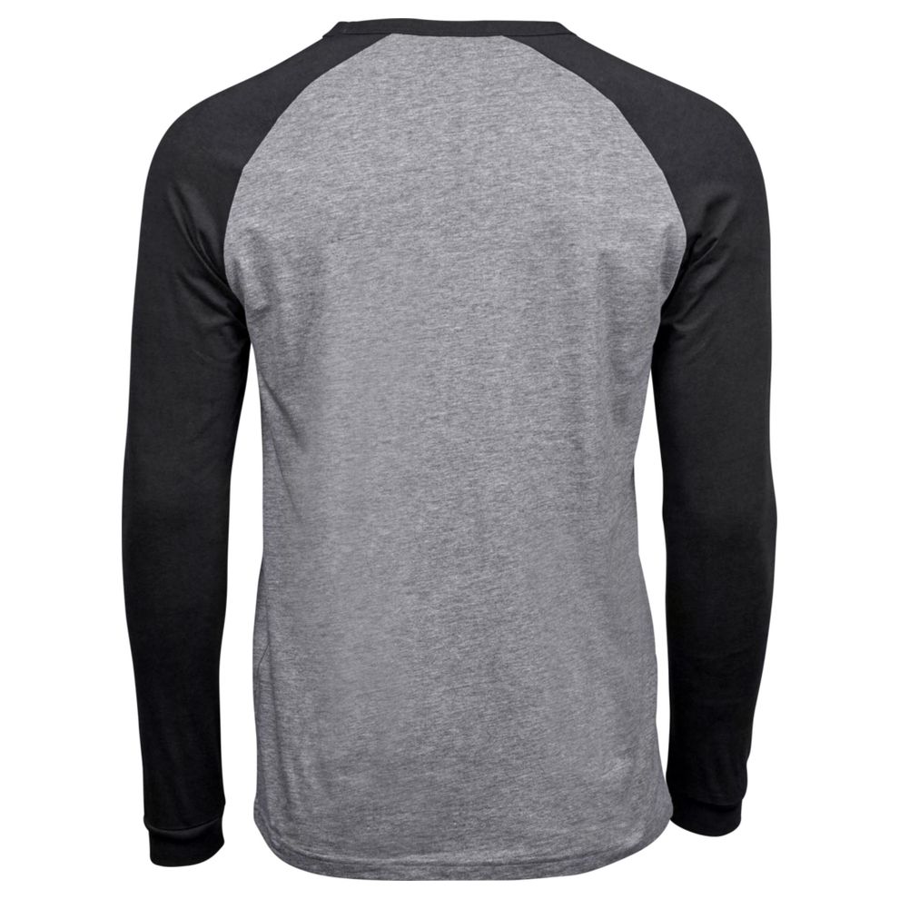 TEE JAYS - Heather Grey/black Men’s Baseball Tee
