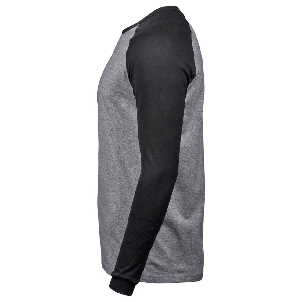 TEE JAYS - Heather Grey/black Men’s Baseball Tee