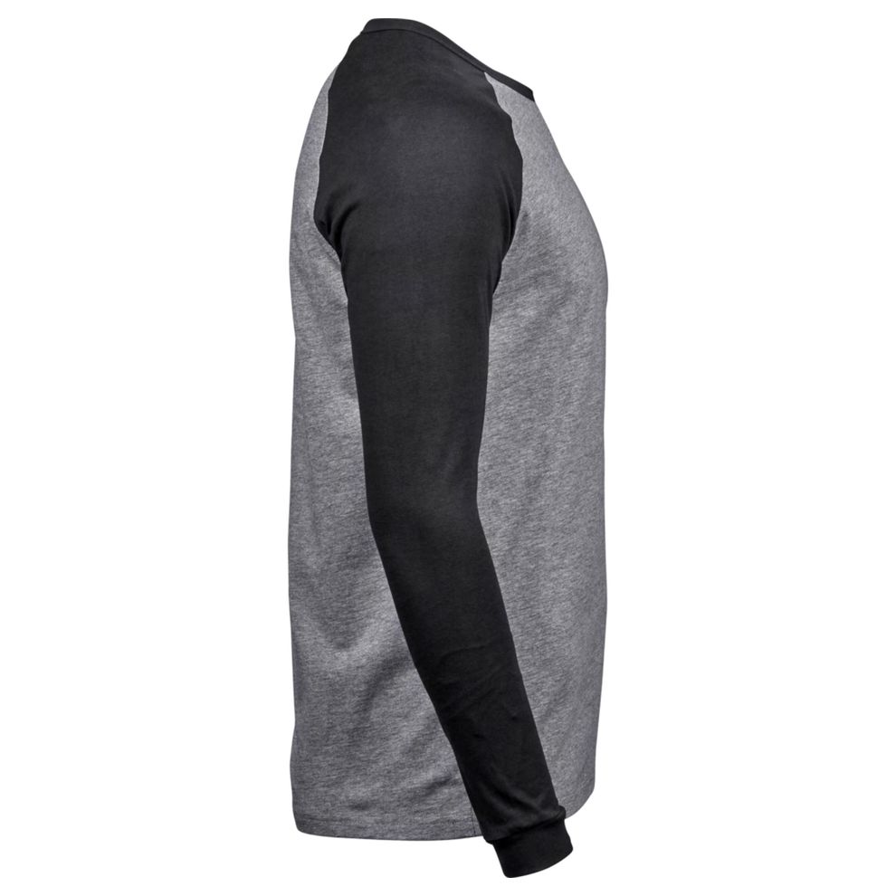 TEE JAYS - Heather Grey/black Men’s Baseball Tee