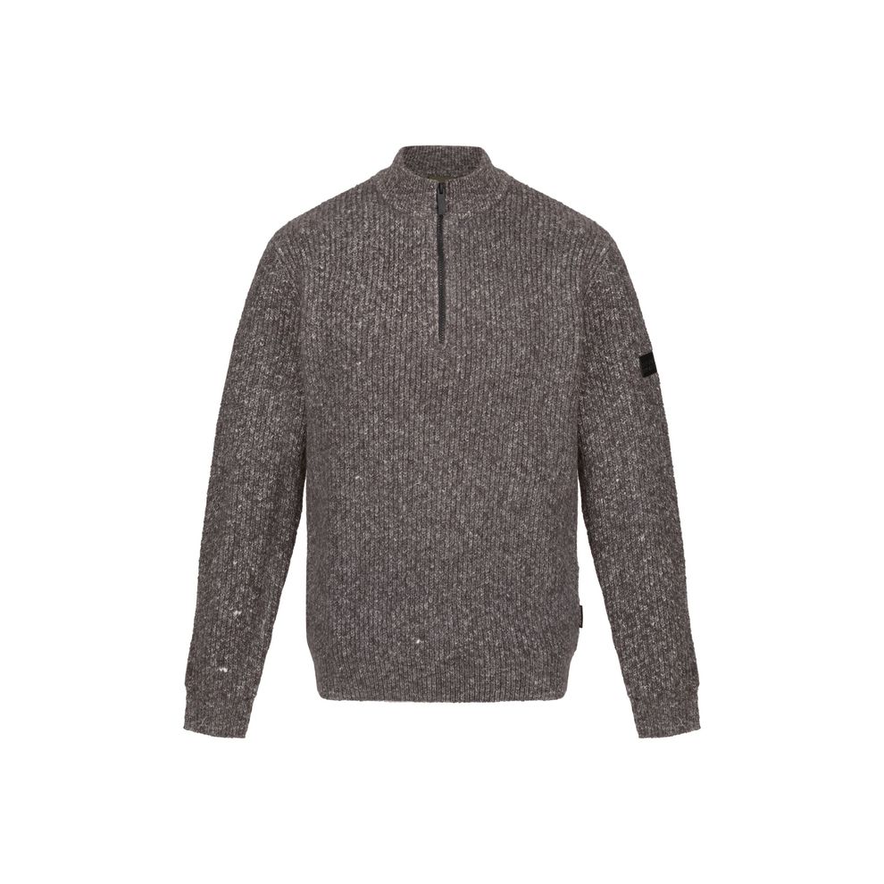 Regatta Professional - Dark Grey Marl Soloman Zip Neck Knitted Pullover