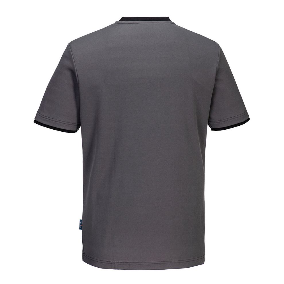 Portwest - PW211 Zoom Grey/Black PW2 Cotton Comfort T-Shirt S/S
