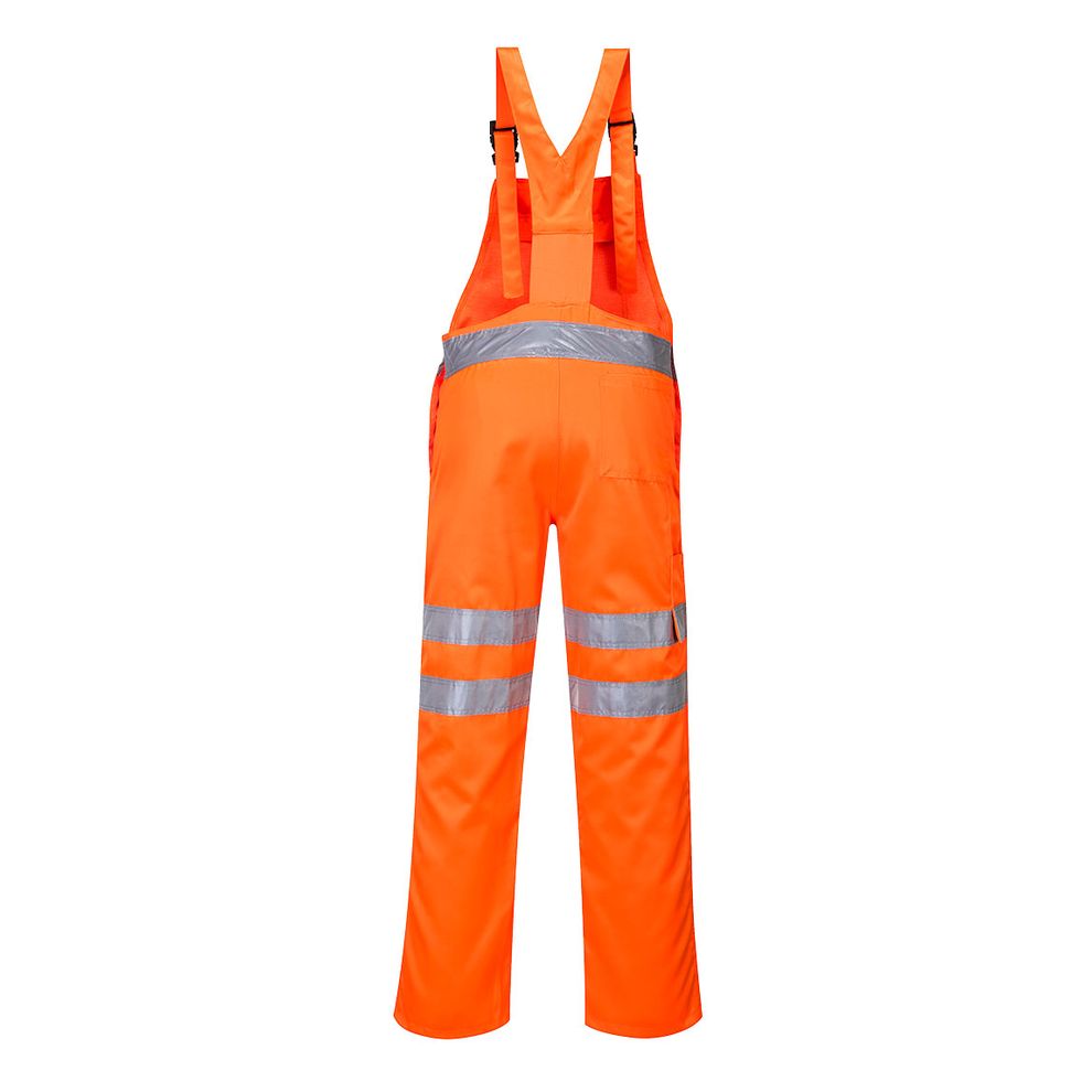 Portwest - RT43 Orange Hi-Vis Polycotton Service Bib and Brace