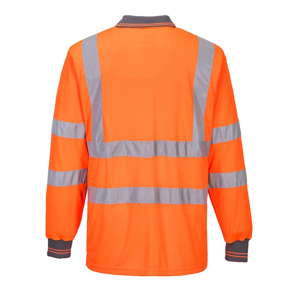 Portwest - S277 Orange Hi-Vis Polo Shirt L/S